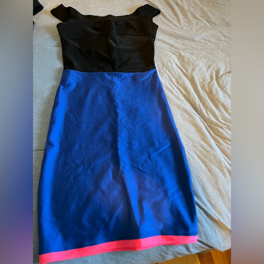 Spandex colour block dress